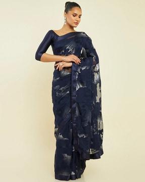 georgette saree with contrast border