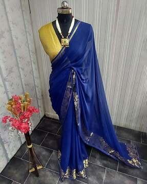 georgette saree with floral  border
