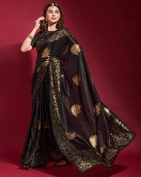 georgette saree with floral border