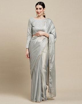 georgette saree with lace work