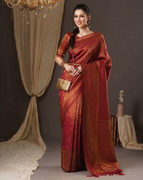 georgette saree with tassels