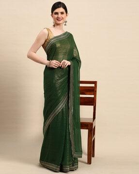 georgette saree with woven border