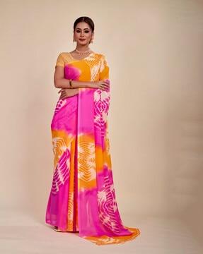 georgette sequence saree with contrast border