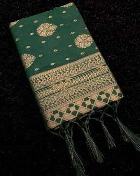 georgette silk  gold zari waveing paisly butta design saree with stunning contrast border pallu saree