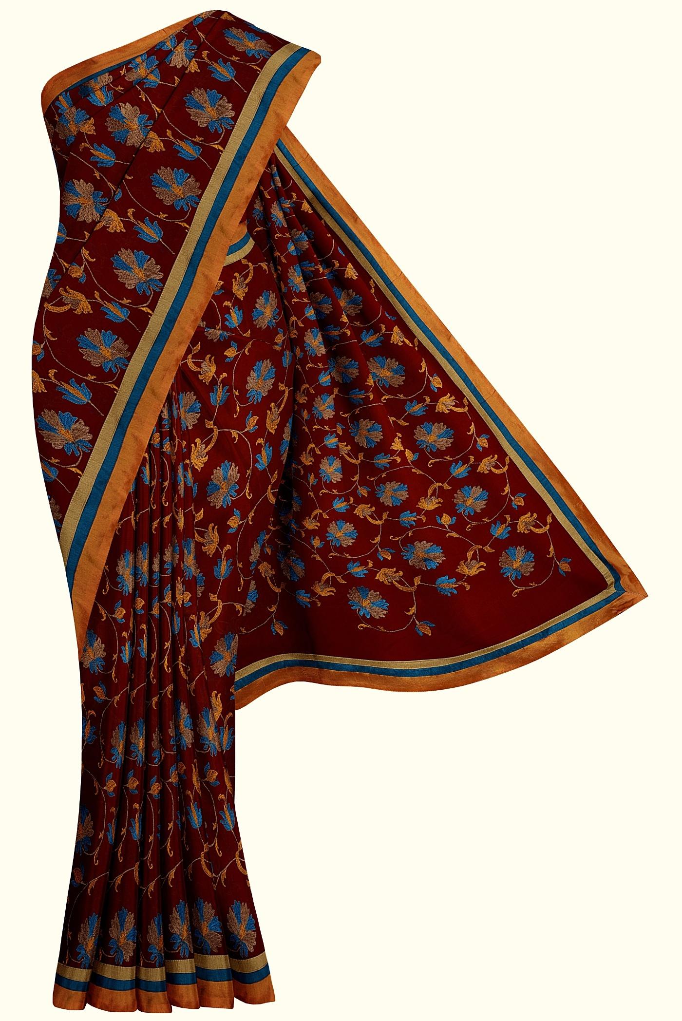 georgette silk sari