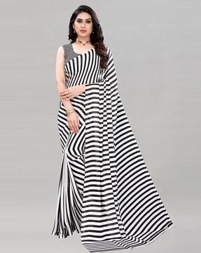 georgette striped saree