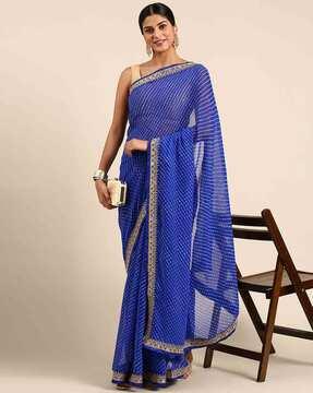 georgette zari border saree