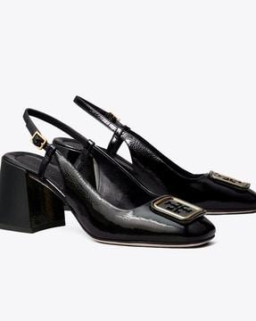 georgia bombe slingback chunky heeled shoes