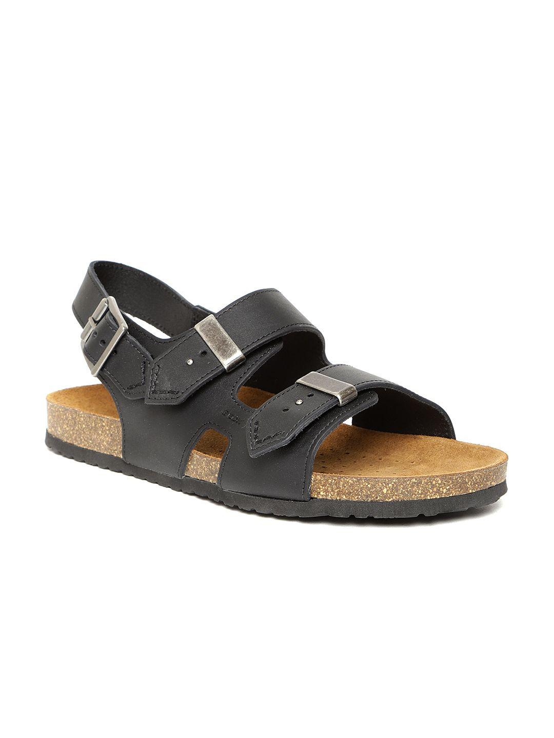 geox men black comfort sandals