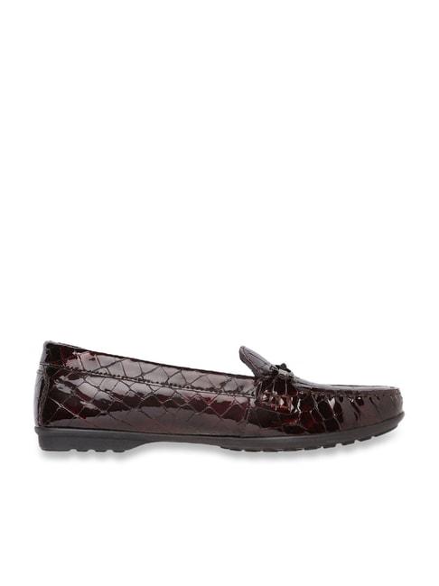 geox women's burgundy casual loafers