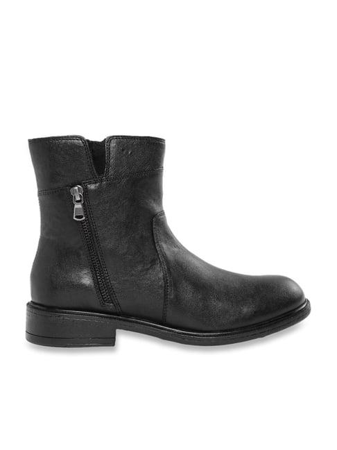 geox women's d catria black leather casual booties