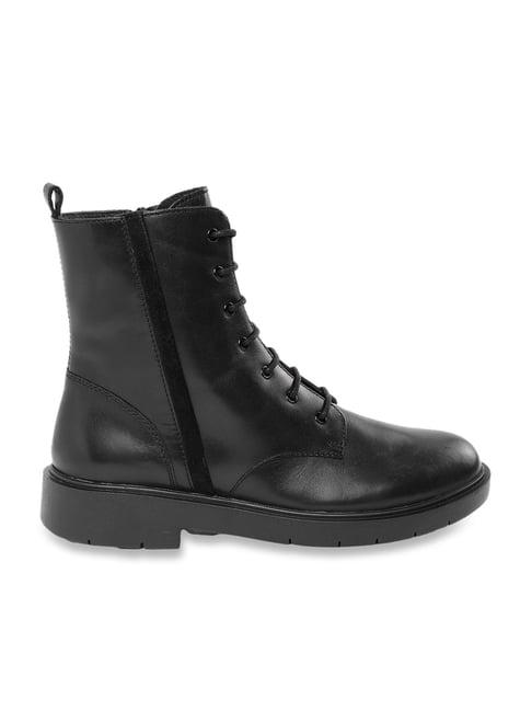 geox women's d spherica ec1 black leather derby boots