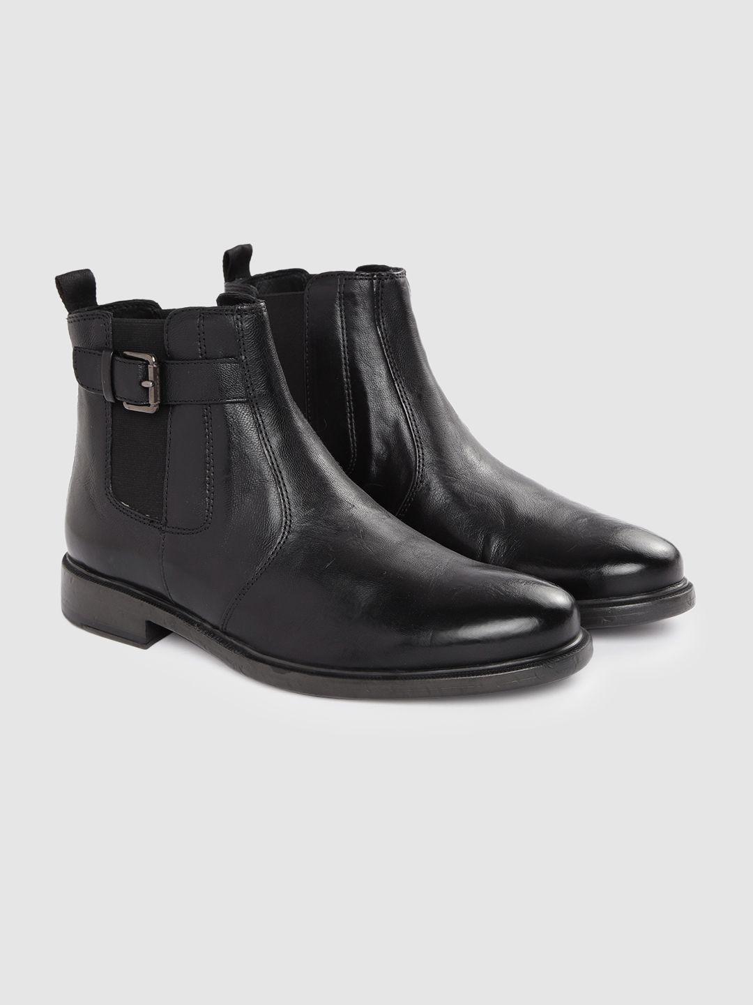 geox man leather elastic ankle boots