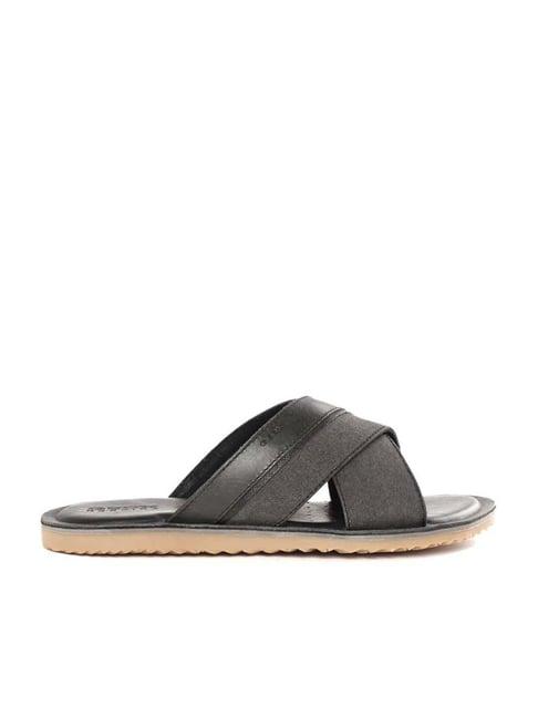 geox men's black cross strap sandals