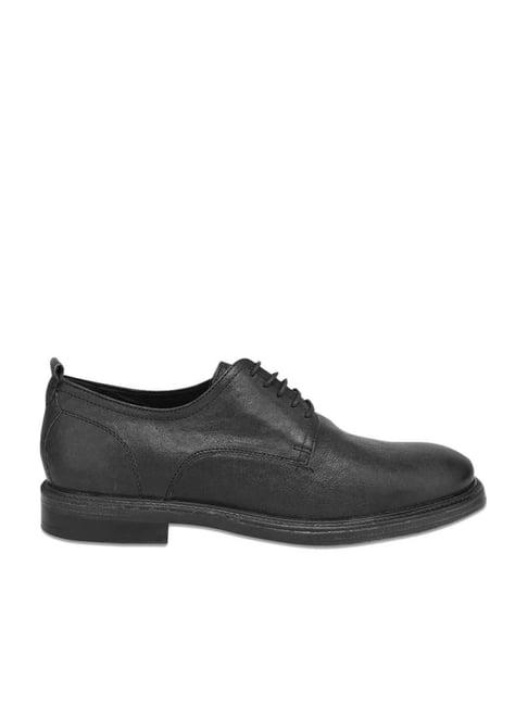 geox men's black derby shoes