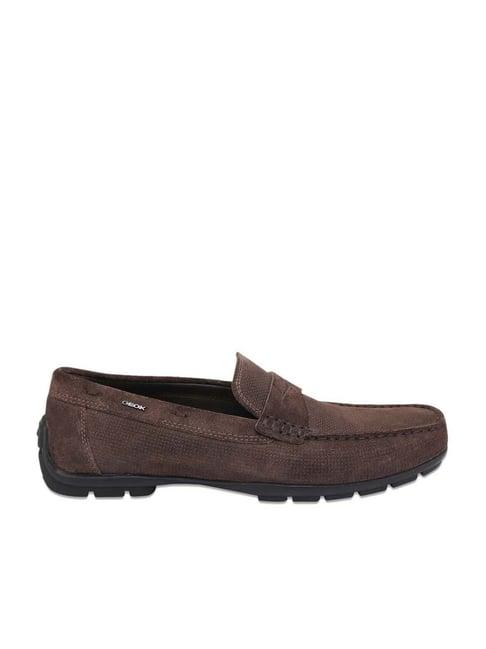 geox men's brown casual loafers