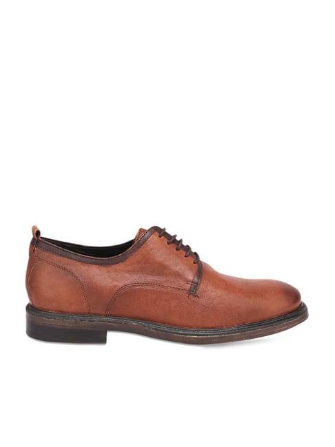 geox men's brown derby shoes