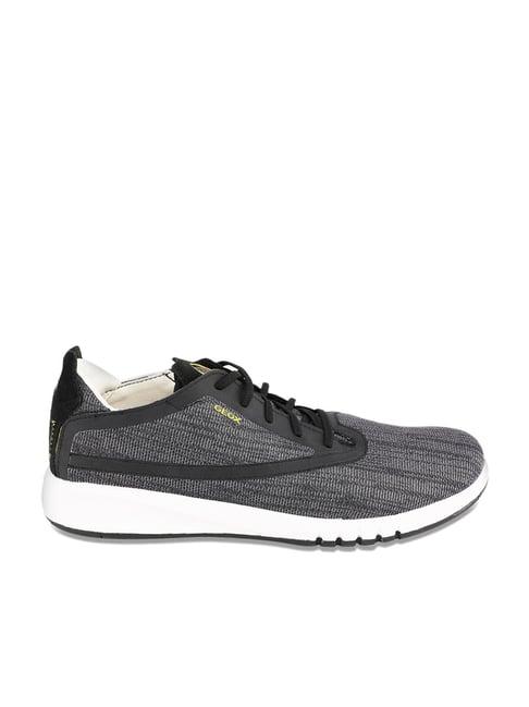 geox men's charcoal grey casual sneakers