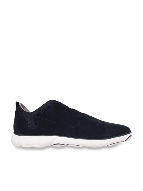 geox men's nebula navy leather casual sneakers