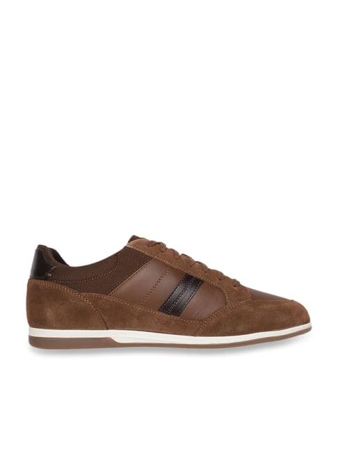 geox men's renan brown casual sneakers