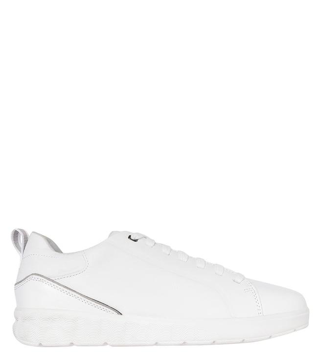 geox men's spherica ec4 white sneakers