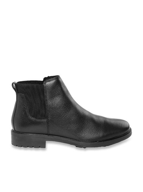 geox men's u kapsian black leather chelsea boots
