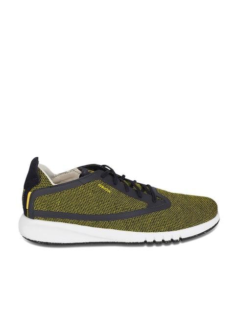 geox men's yellow casual sneakers