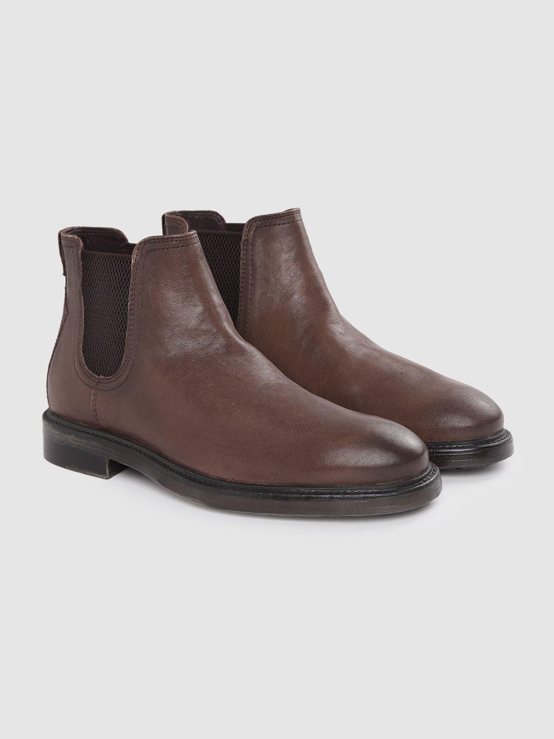 geox men leather aurelio ankle boots