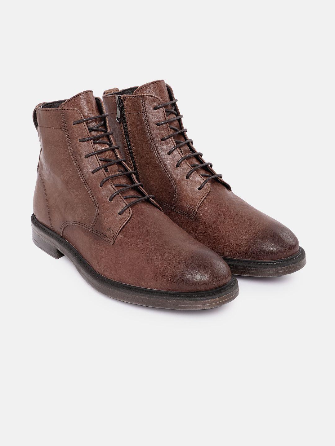 geox men solid u aurelio leather ankle boots