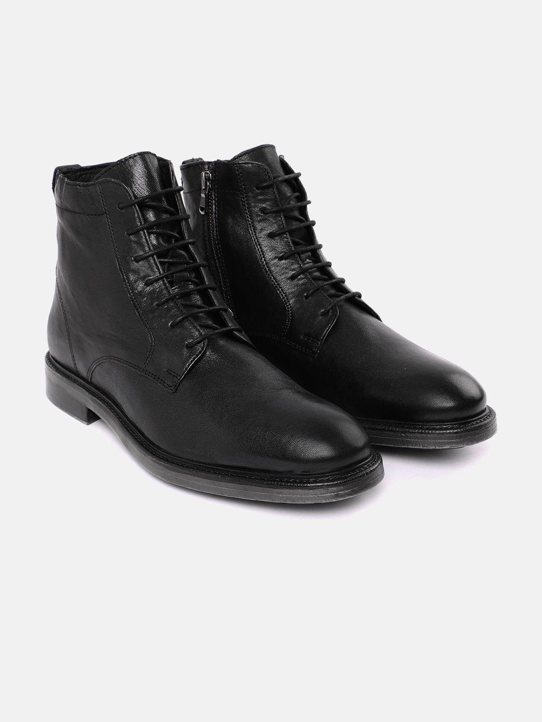 geox men solid u aurelio leather ankle boots