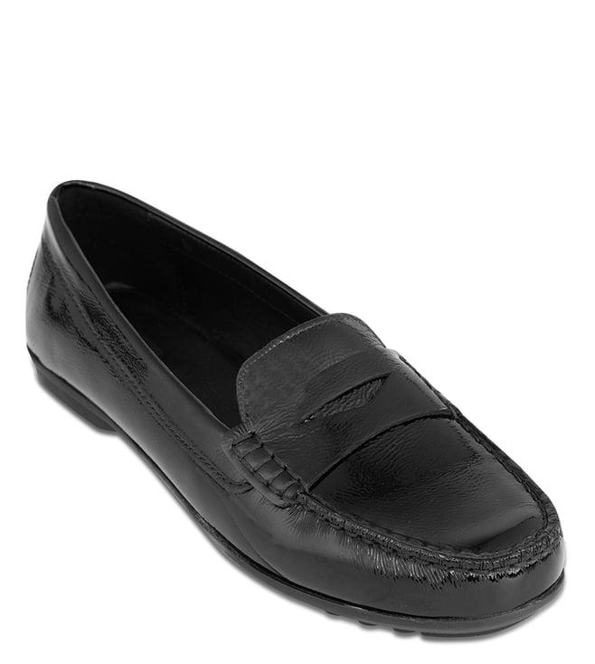 geox women's d elidia black loafers