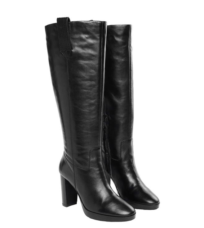 geox women's d walk pleasure 85 black long boots