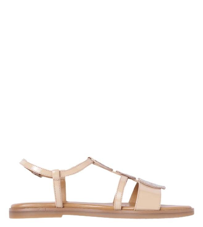 geox women's naileen embellished nude back strap sandals