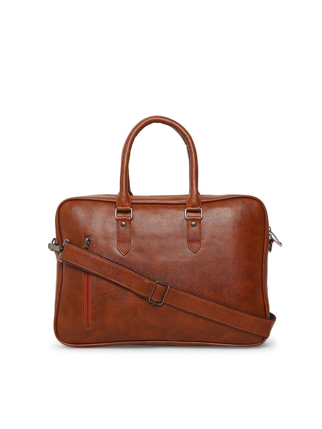 gepack textured leather laptop bag