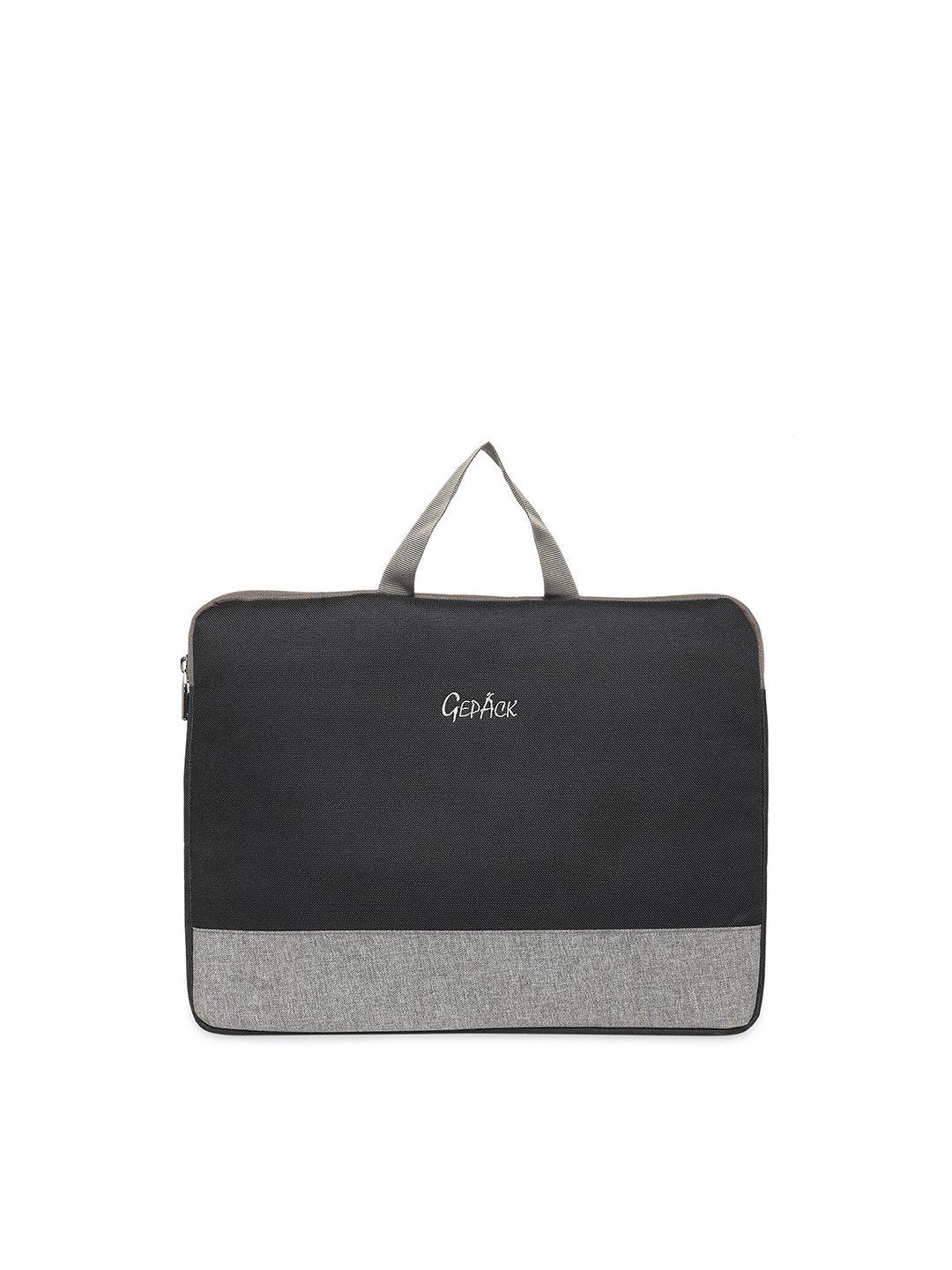 gepack unisex black & grey laptop sleeve