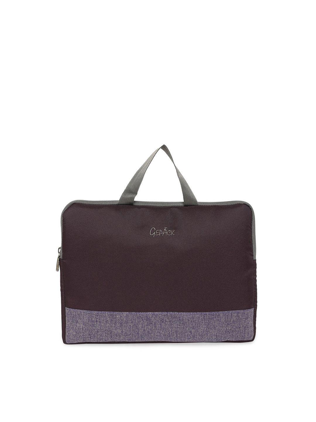 gepack unisex burgundy & grey polyester 13.5 inch laptop sleeve