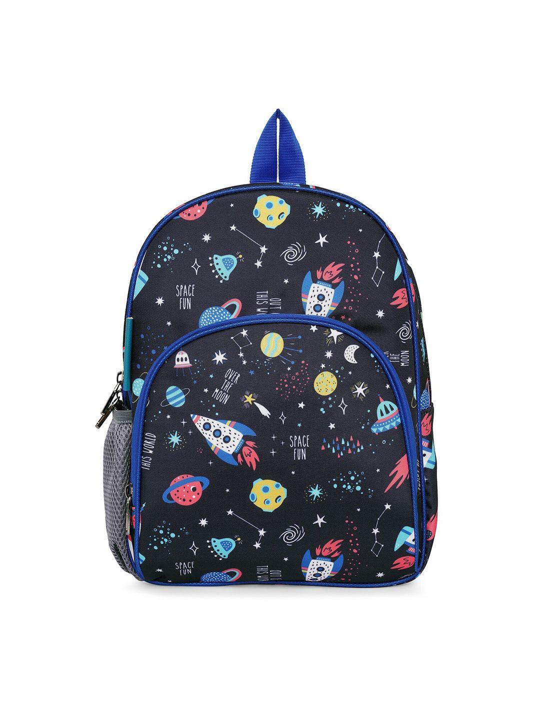 gepack unisex kids black space print school backpack