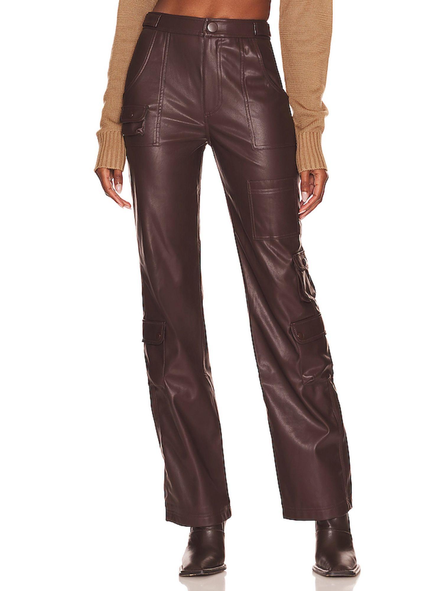 germano faux leather cargo pant