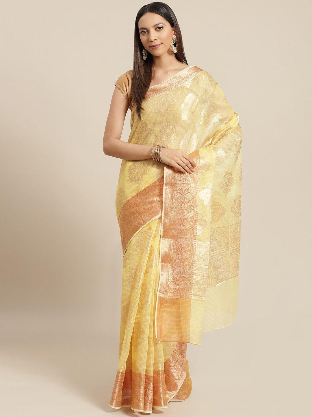 geroo jaipur ethnic motif woven design zari pure silk kota saree