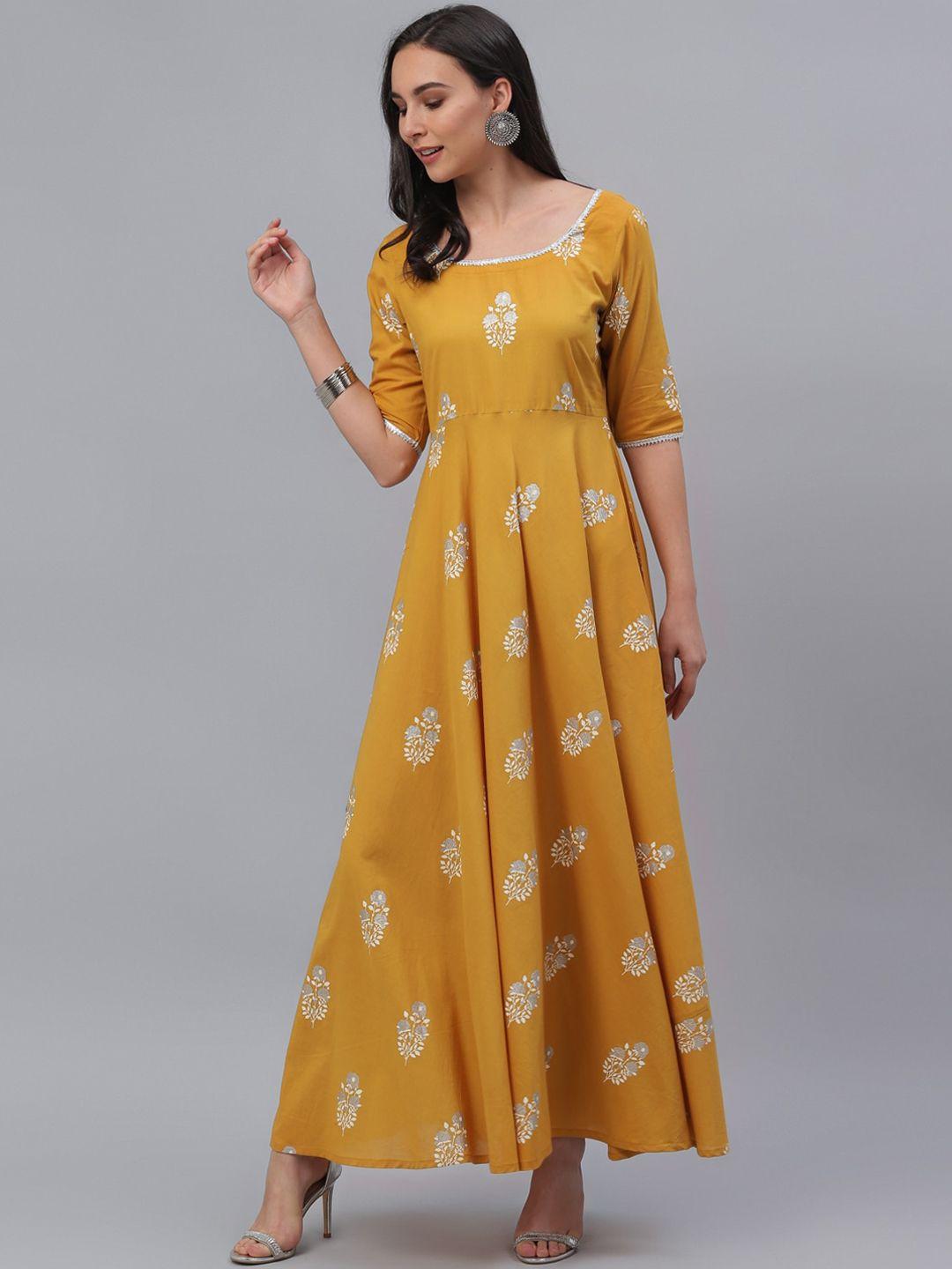 gerua-women-yellow-floral-printed-maxi-dress