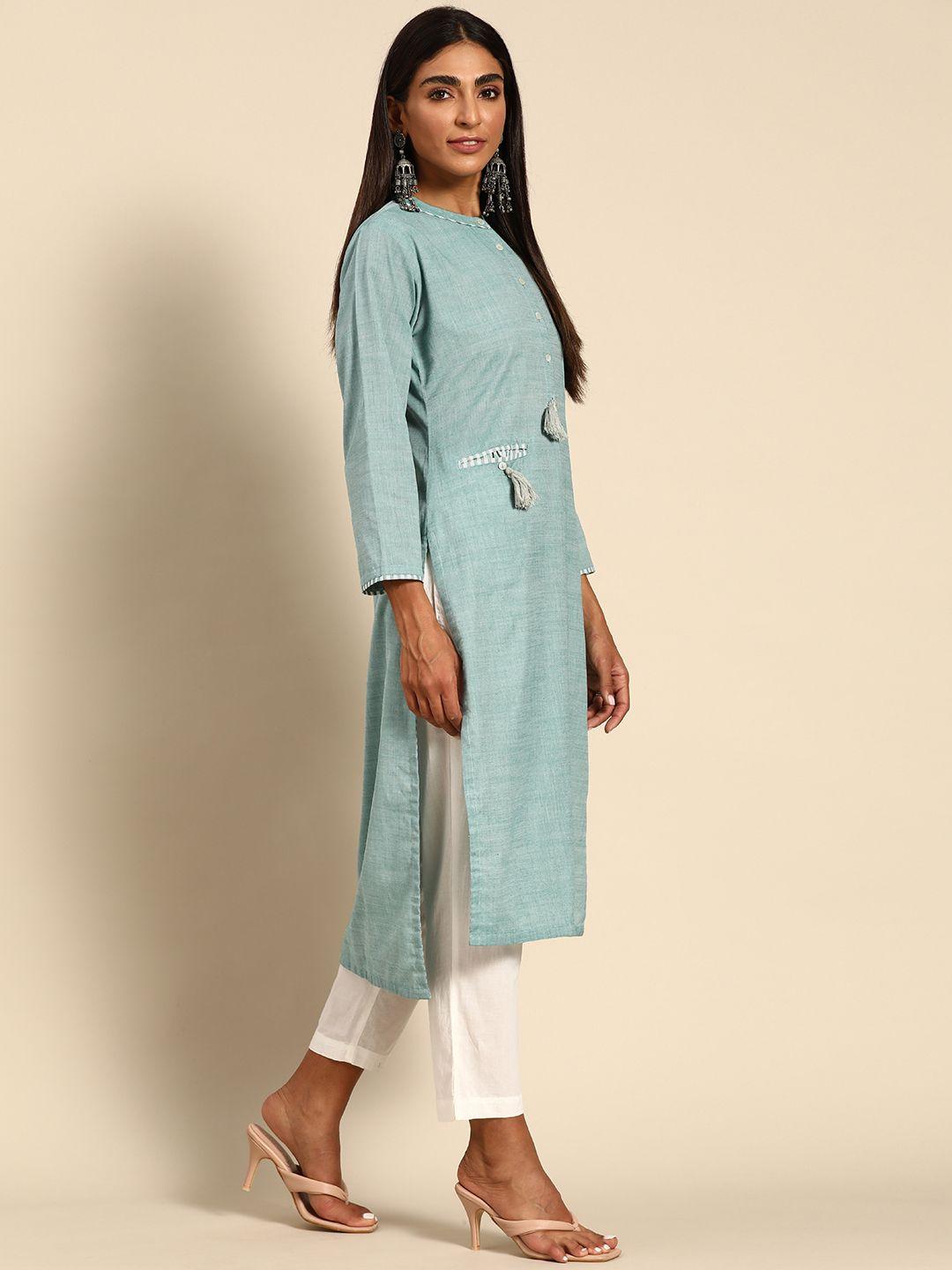 gerua women blue kurta