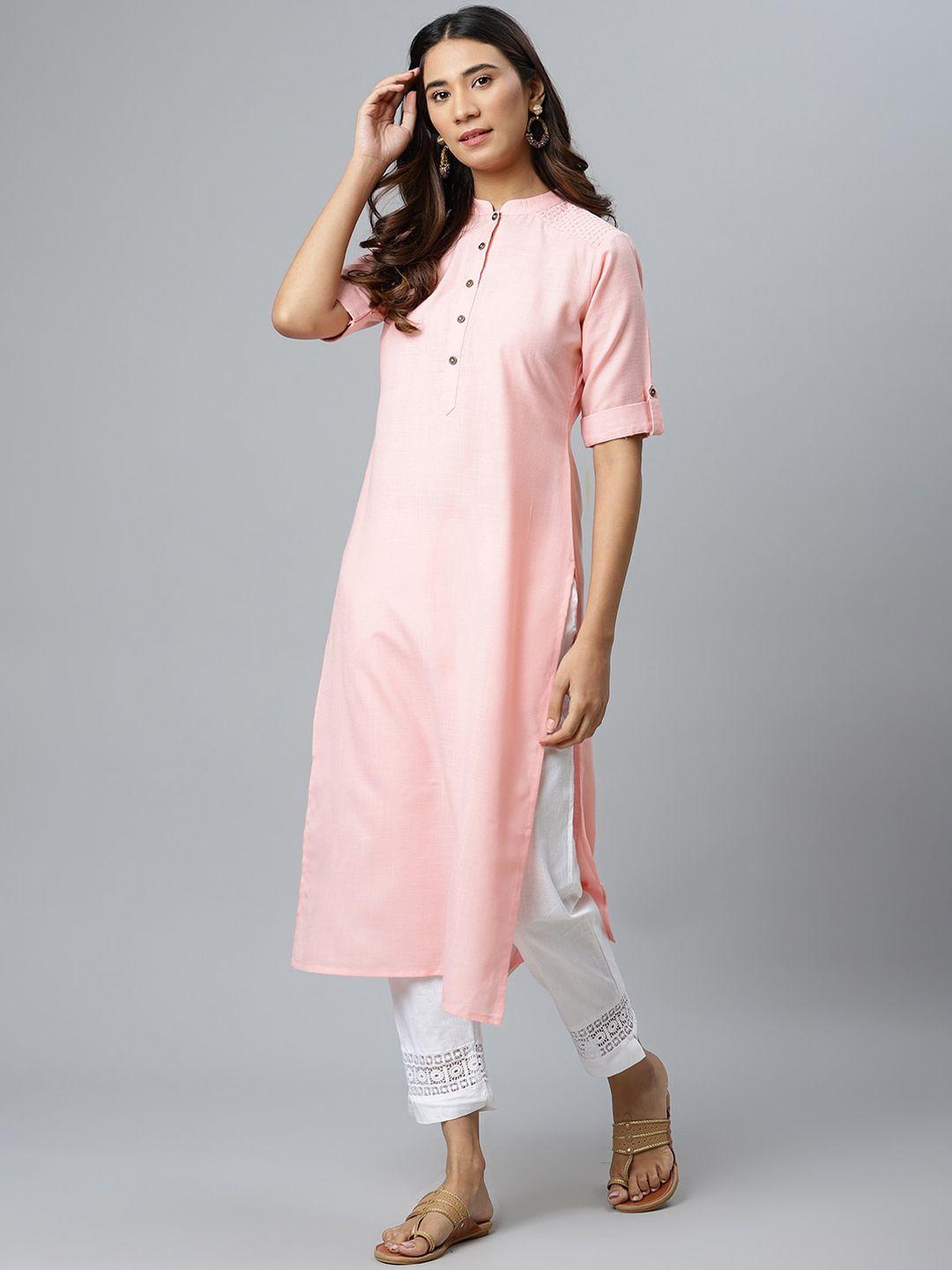 gerua women pink pathani kurta