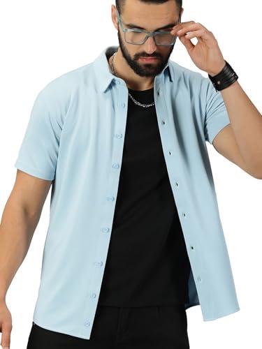 gespo men shirt || valetino fabric half sleeve shirts for mens (color-aqua blue)