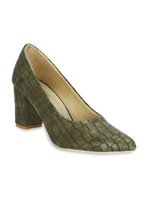 get glamr women's olive casual pumps
