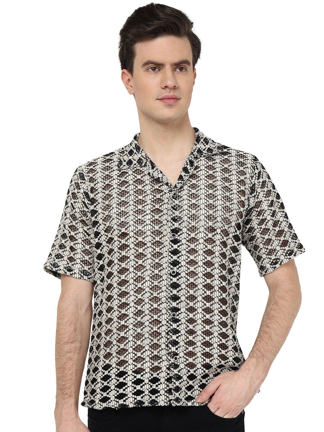 getchi men comfort opaque printed party shirt