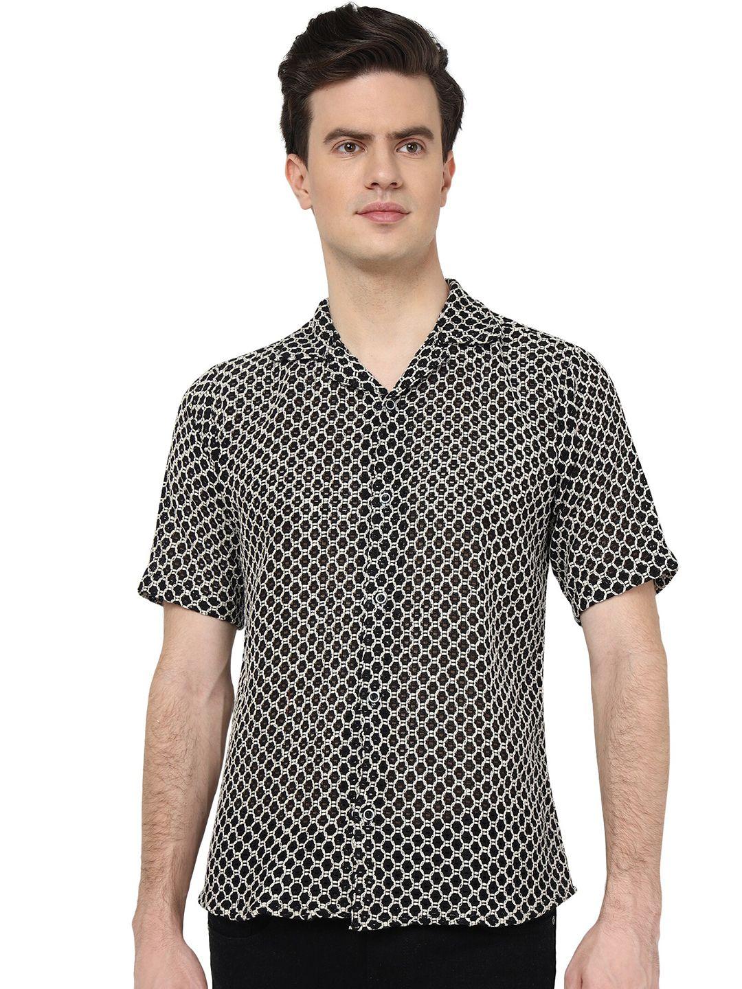 getchi men comfort opaque printed party shirt