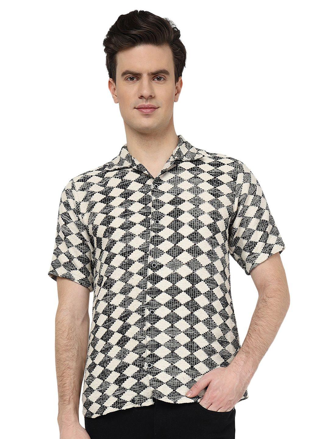 getchi men comfort opaque printed party shirt