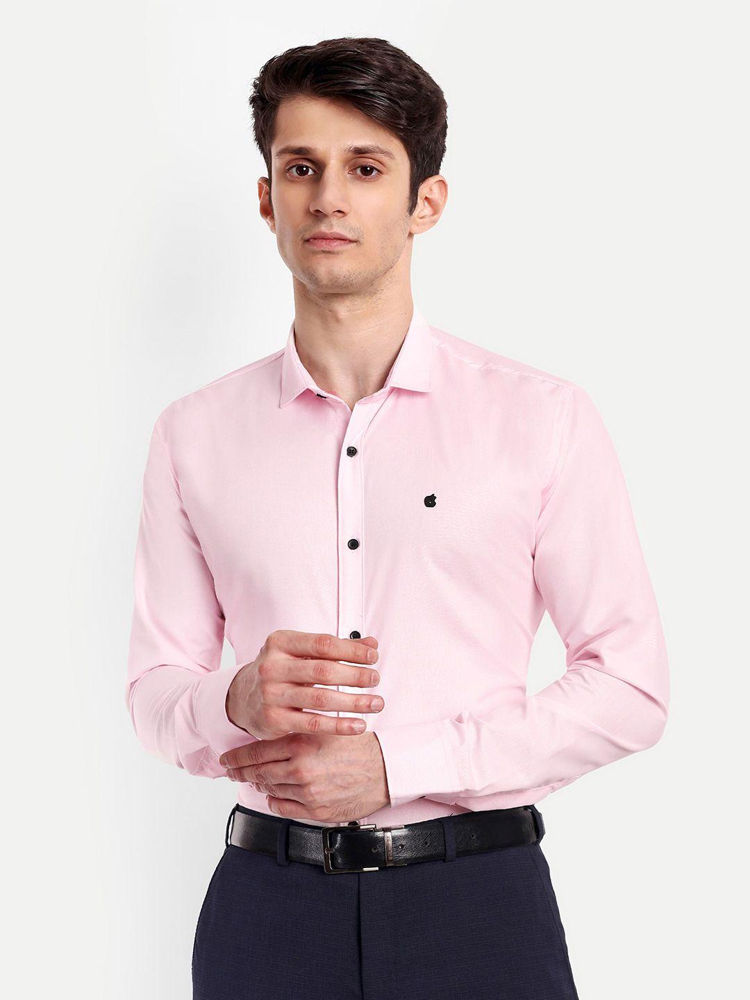 getchi men pink premium opaque formal shirt