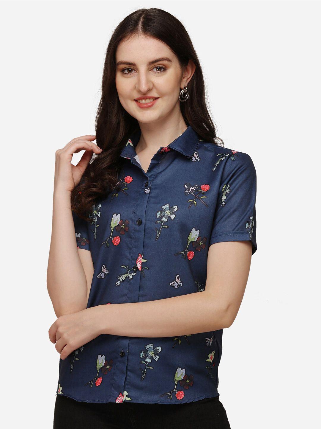 getchi women comfort floral opaque printed party shirt