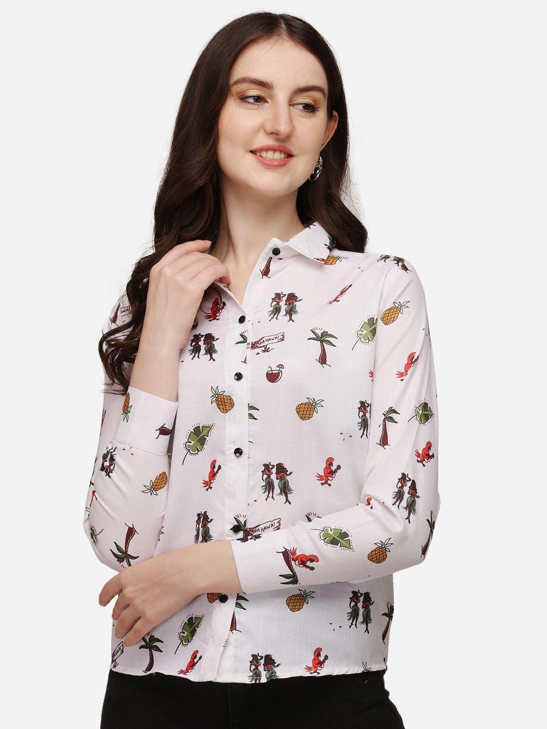 getchi women comfort floral opaque printed party shirt